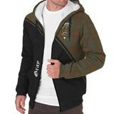 Clan Gray Crest Tartan Sherpa Hoodie Curve Style CE657