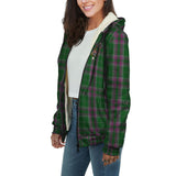 Clan Gray Hunting Crest Tartan Sherpa Hoodie CT657