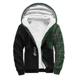 Clan Gray Hunting Crest Tartan Sherpa Hoodie Curve Style CE658