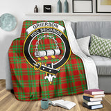 Clan Grierson Crest Tartan Blanket UC331