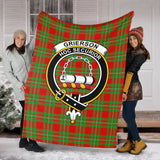 Clan Grierson Crest Tartan Blanket UC331