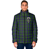 Clan Gunn Crest Tartan Padded Jacket RF333