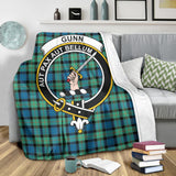 Clan Gunn Ancient Crest Tartan Blanket UC332