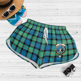 Clan Gunn Ancient Crest Tartan Womens Shorts NW1844