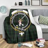 Clan Gunn Logan Crest Tartan Blanket UC333