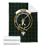 Clan Gunn Logan Crest Tartan Blanket UC333