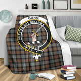 Clan Gunn Weathered Crest Tartan Blanket UC336