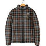 Clan Gunn Weathered Crest Tartan Padded Jacket RF334