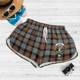 Clan Gunn Weathered Crest Tartan Womens Shorts NW1841