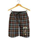 Clan Gunn Weathered Crest Tartan Mens Shorts NS650