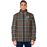 Clan Gunn Weathered Crest Tartan Padded Jacket RF334