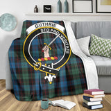 Clan Guthrie Crest Tartan Blanket UC339