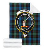 Clan Guthrie Crest Tartan Blanket UC339