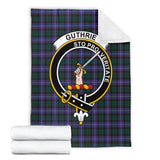 Clan Guthrie Modern Crest Tartan Blanket UC338