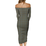 Clan Haig Tartan Off Shoulder Lady Dress VD825