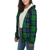 Clan Haldane Crest Tartan Sherpa Hoodie CT645