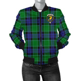 Clan Haldane Crest Tartan Bomber Jacket ZJ339