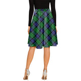 Clan Haldane Tartan Melete Pleated Midi Skirt V822