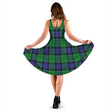 Clan Haldane Tartan Sleeveless Midi Womens Dress VS824