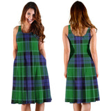 Clan Haldane Tartan Sleeveless Midi Womens Dress VS824