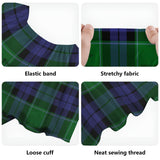 Clan Haldane Tartan Off Shoulder Long Dress VL391