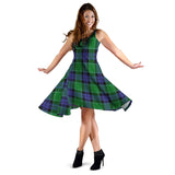 Clan Haldane Tartan Sleeveless Midi Womens Dress VS824