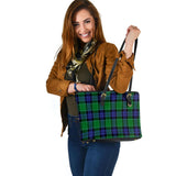 Clan Haldane Tartan Leather Tote Bag MT819