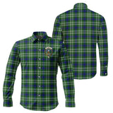 Clan Haliburton Crest Tartan Long Sleeve Shirt PC645