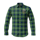 Clan Haliburton Crest Tartan Long Sleeve Shirt PC645