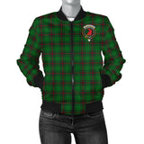 Clan Halkerston Crest Tartan Bomber Jacket ZJ341