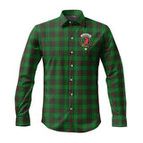 Clan Halkerston Crest Tartan Long Sleeve Shirt PC644