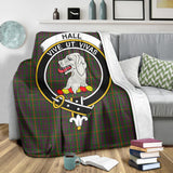 Clan Hall Crest Tartan Blanket UC345