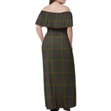 Clan Hall Tartan Off Shoulder Long Dress VL395