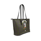 Clan Hall Crest Tartan Leather Tote Bag MT1849