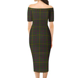 Clan Hall Tartan Off Shoulder Lady Dress VD820