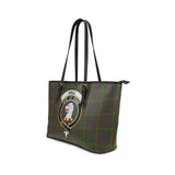 Clan Hall Crest Tartan Leather Tote Bag MT1849