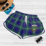 Clan Hamilton Hunting Modern Crest Tartan Womens Shorts NW1827