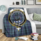 Clan Hannay Blue Crest Tartan Blanket UC354