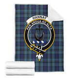 Clan Hannay Blue Crest Tartan Blanket UC354