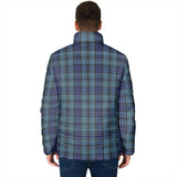 Clan Hannay Blue Crest Tartan Padded Jacket RF352