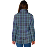 Clan Hannay Blue Crest Tartan Padded Jacket RF352