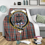 Clan Hannay Dress Crest Tartan Blanket UC355