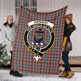 Clan Hannay Dress Crest Tartan Blanket UC355