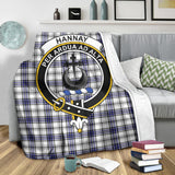 Clan Hannay Modern Crest Tartan Blanket UC356