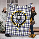 Clan Hannay Modern Crest Tartan Blanket UC356