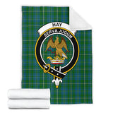 Clan Hay Hunting Crest Tartan Blanket UC358