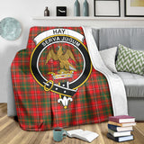 Clan Hay Modern Crest Tartan Blanket UC359