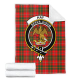 Clan Hay Modern Crest Tartan Blanket UC359