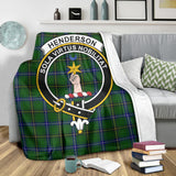 Clan Henderson Modern Crest Tartan Blanket UC364