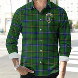 Clan Henderson Modern Crest Tartan Long Sleeve Shirt PC623